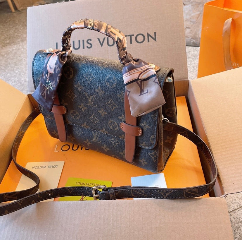LV leather handbag