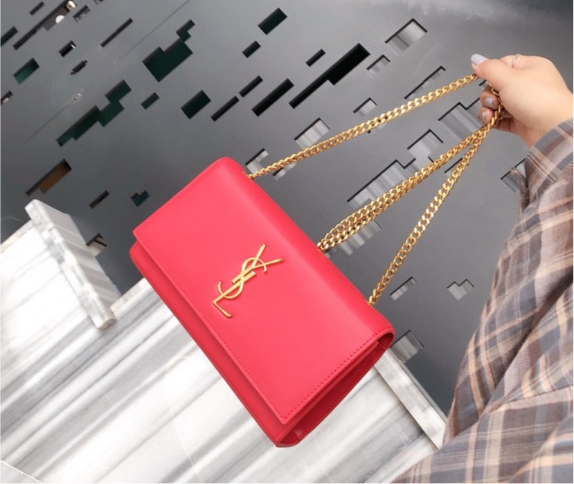 Red Leather YSL ladies Handbag