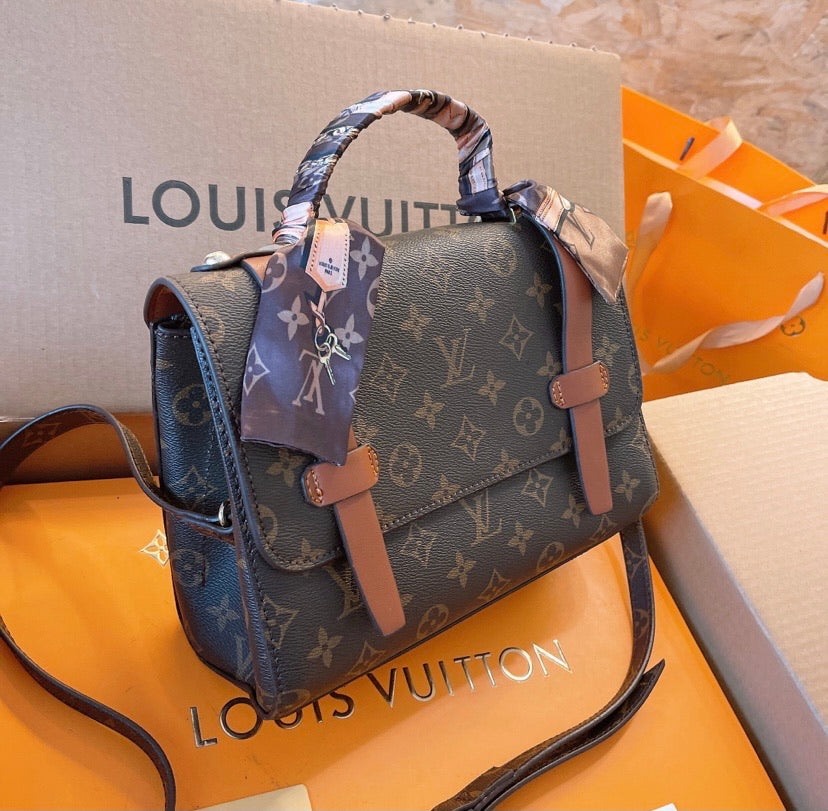 LV leather handbag