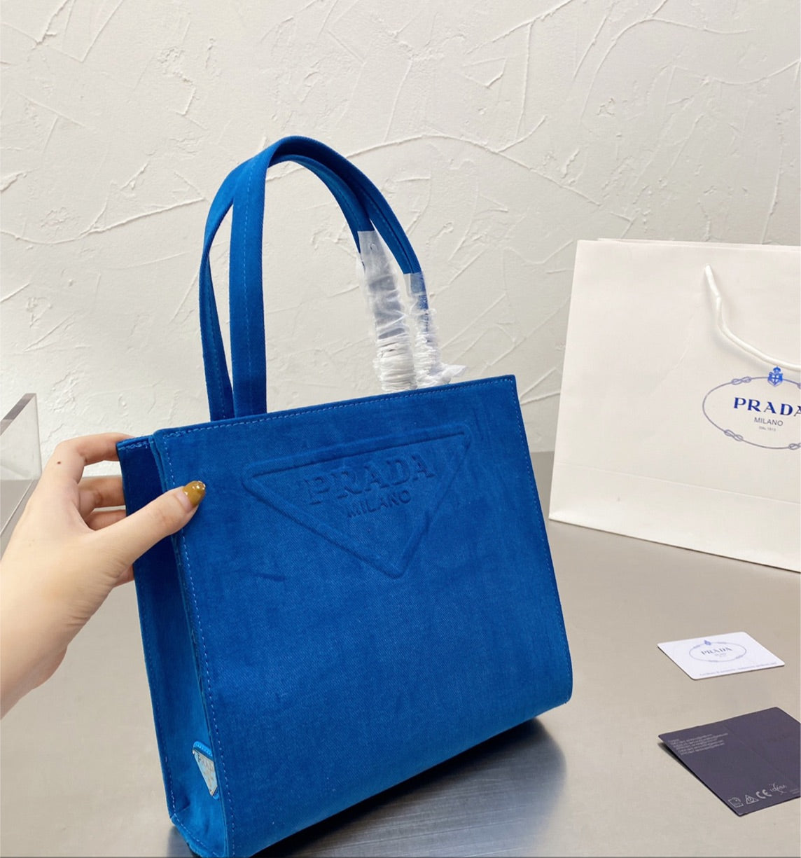 Prada Woman Blue Handbag
