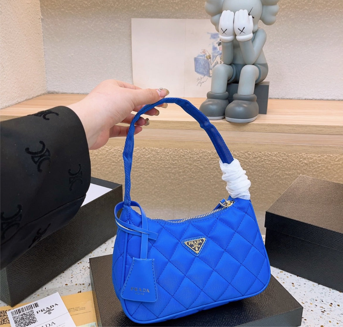 New Prada Blu woman handbag