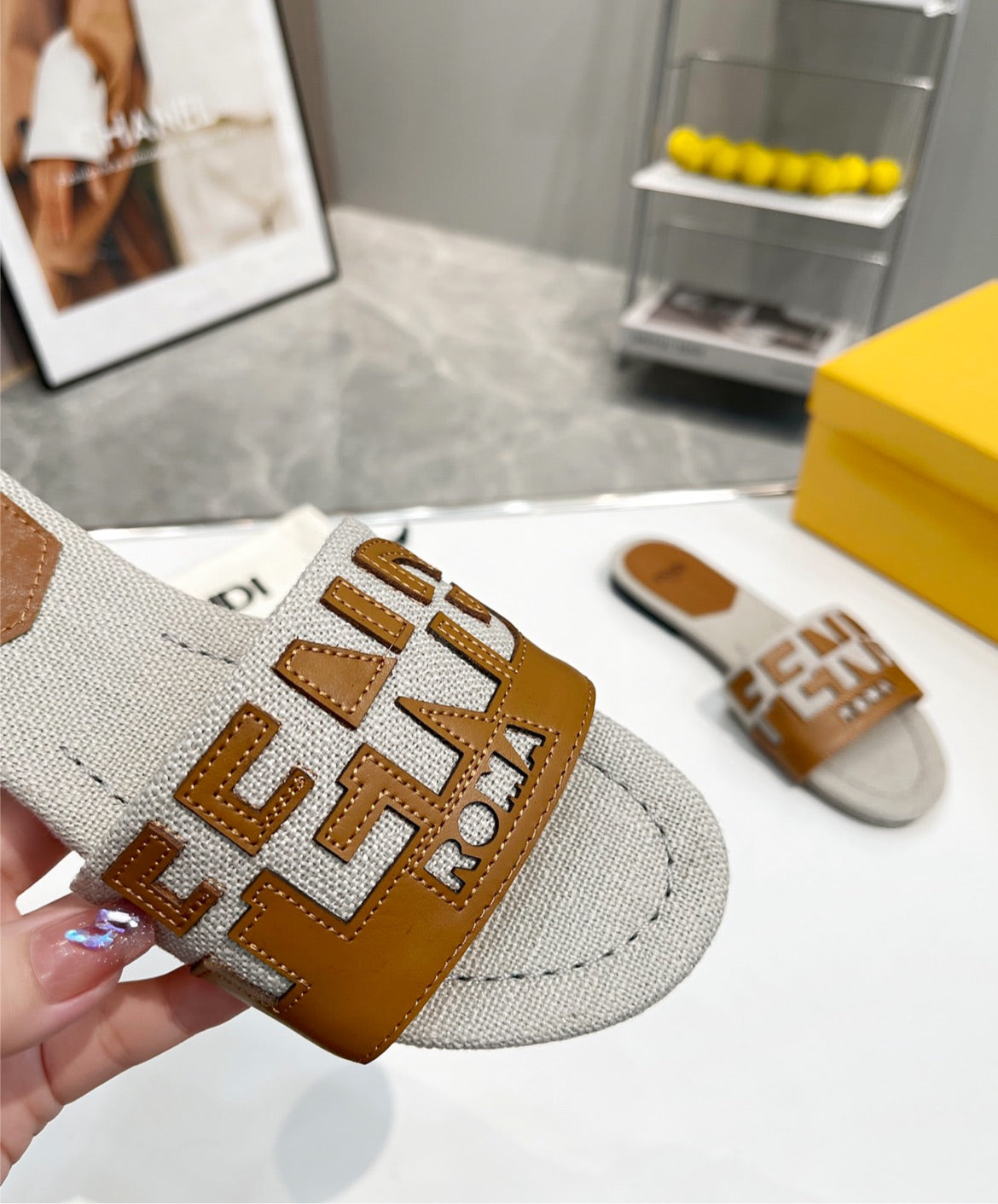 Brown Fendi sandal