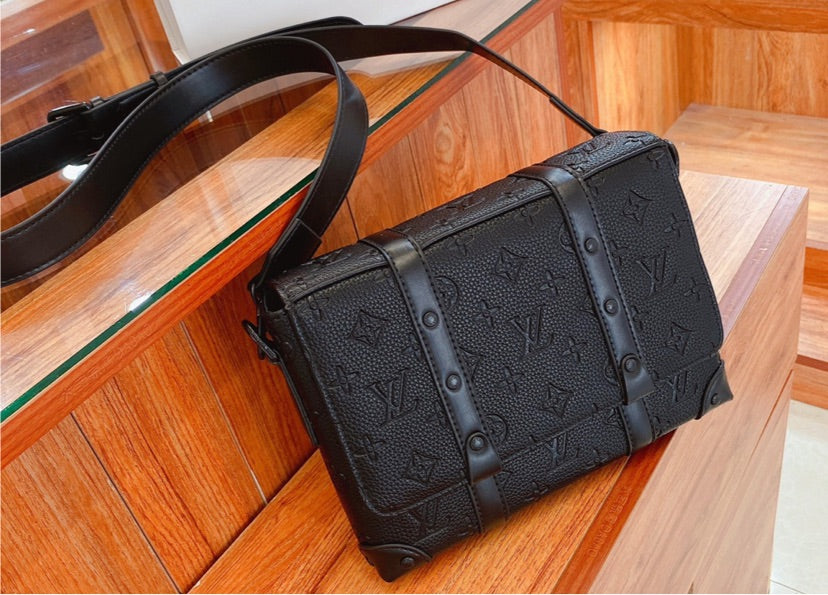 Leather LV black handbag