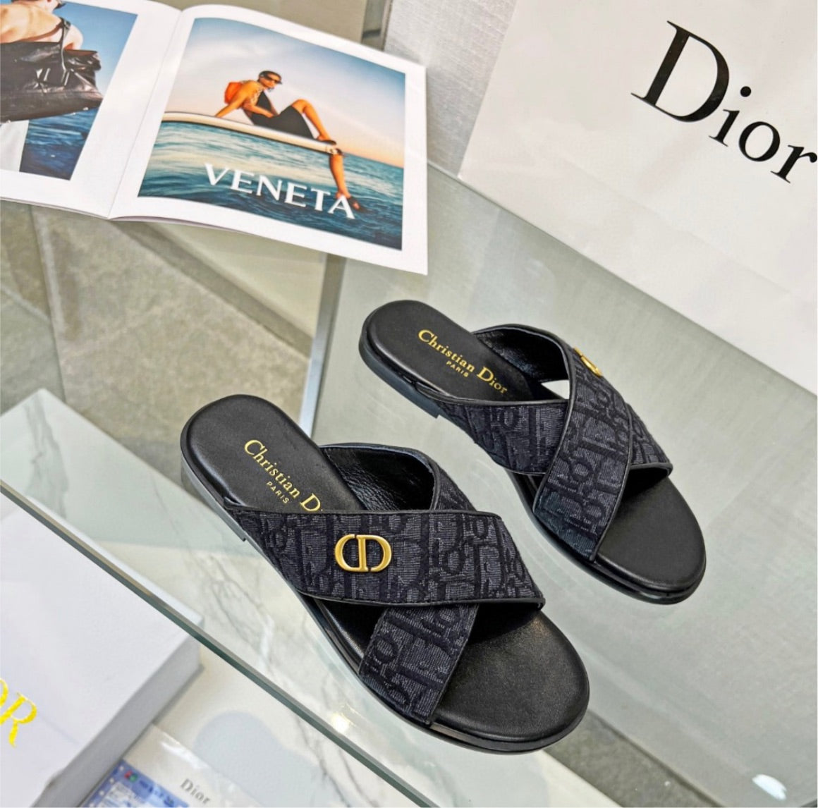 Black Dior new sandal