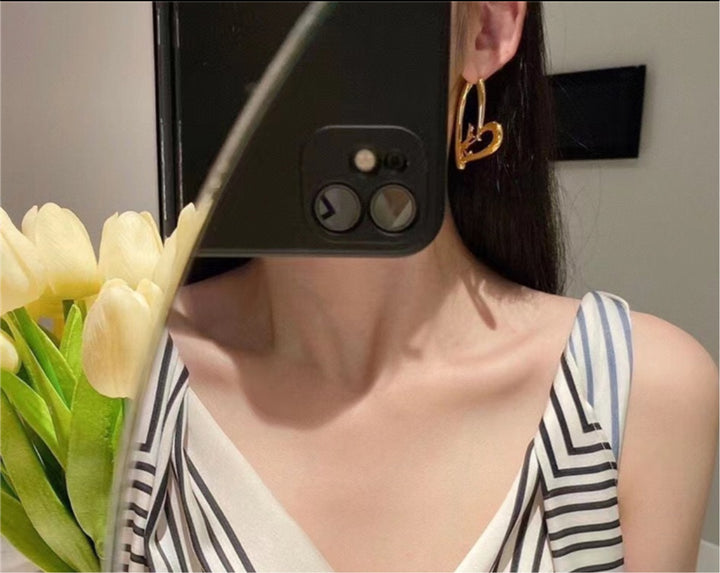 Heart shaped LV earring