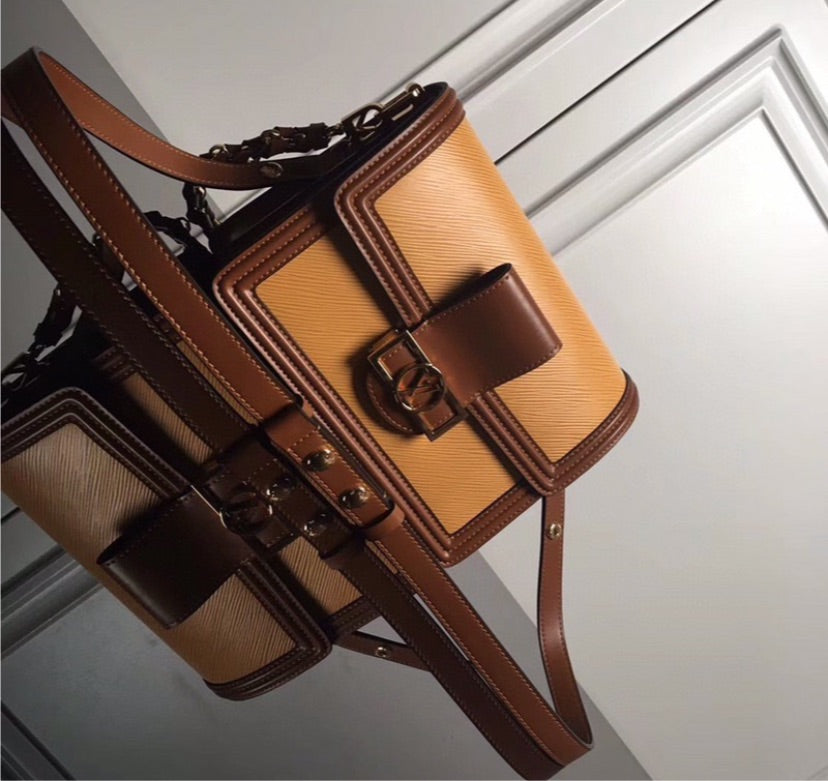 Leather LV crossbody/shoulder handbag