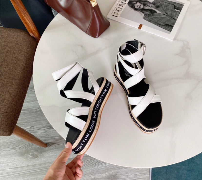 New LV woman Wedge sandal