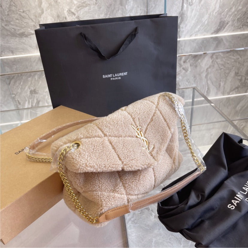 YSL Furry woman shoulder Handbag