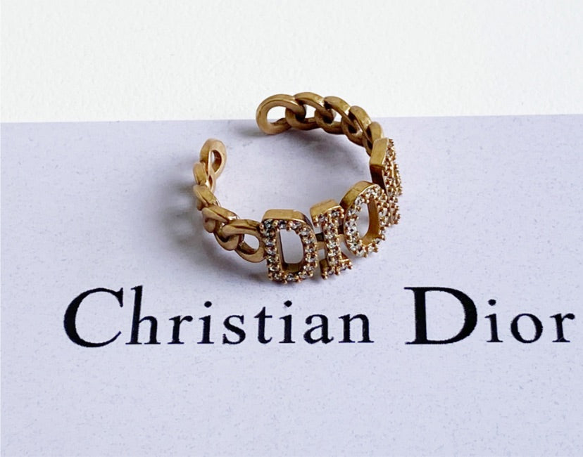 Dior woman gold plate ring