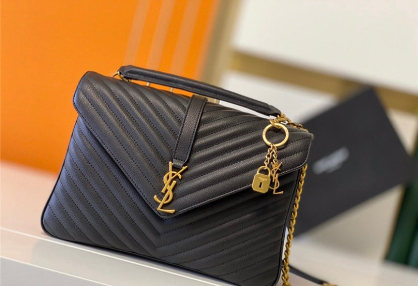 Genuine leather YSL woman handbag