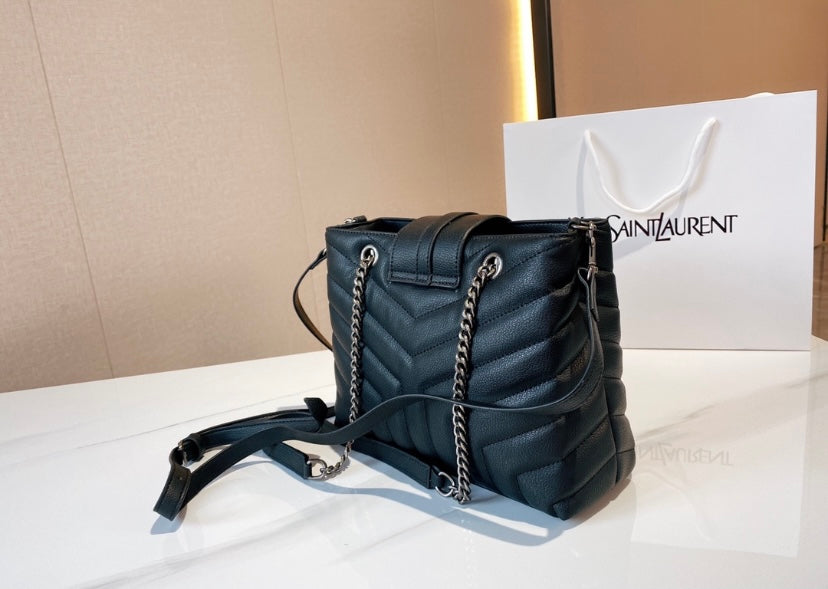 Black Leather YSL ladies handbag