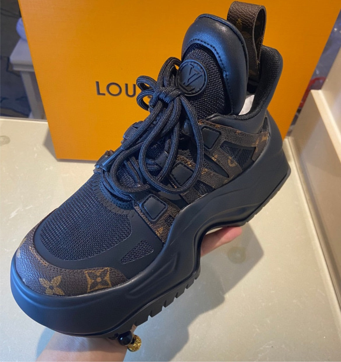New Brown/Black LV sneaker