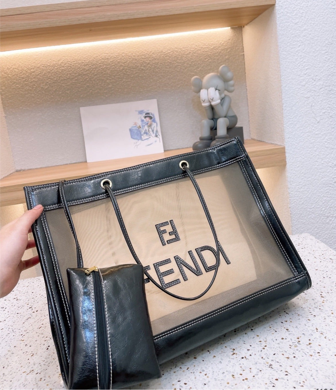 Large Transparent Fendi handbag