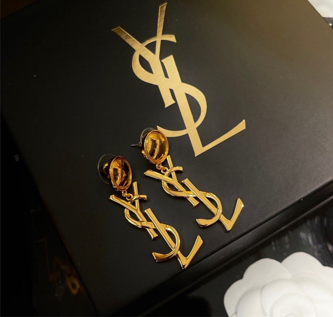 New gold plate YSL earring