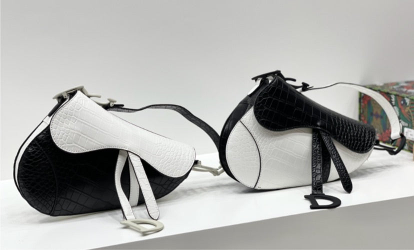 Black & white DIOR Crossbody/shoulder handbag