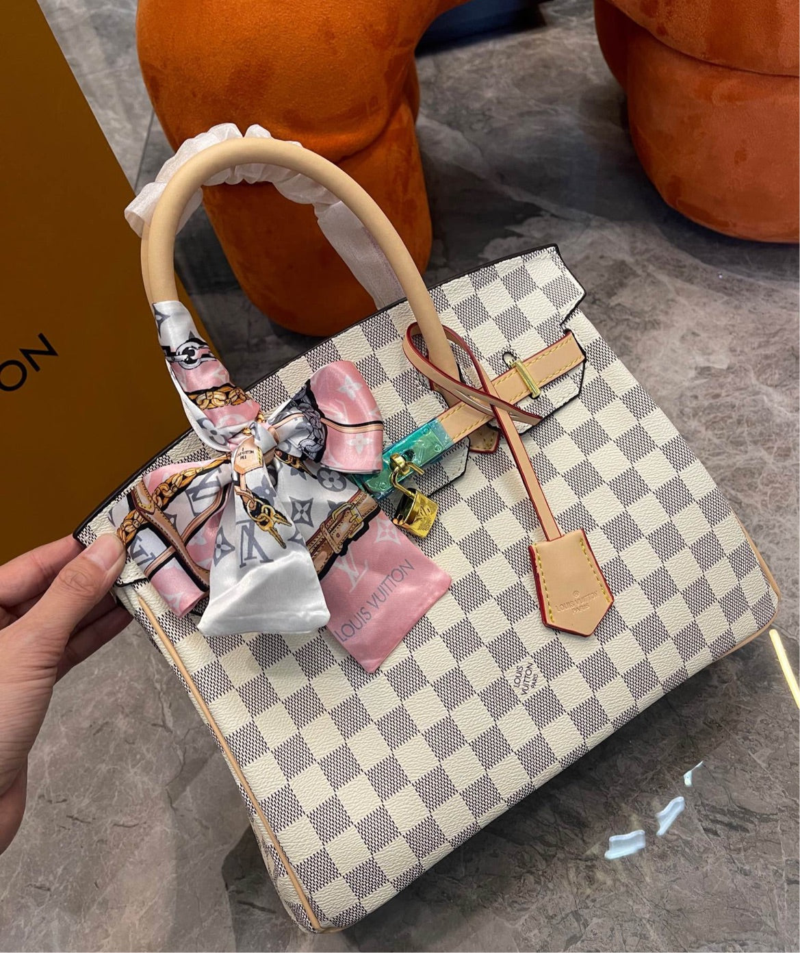 Leather LV woman handbag