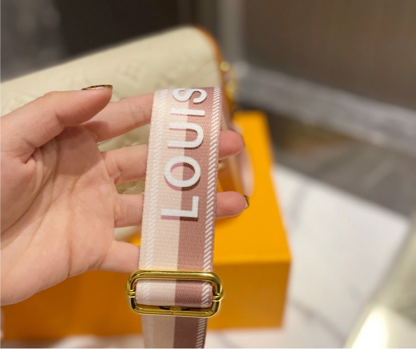 Cream new LV shoulder handbag