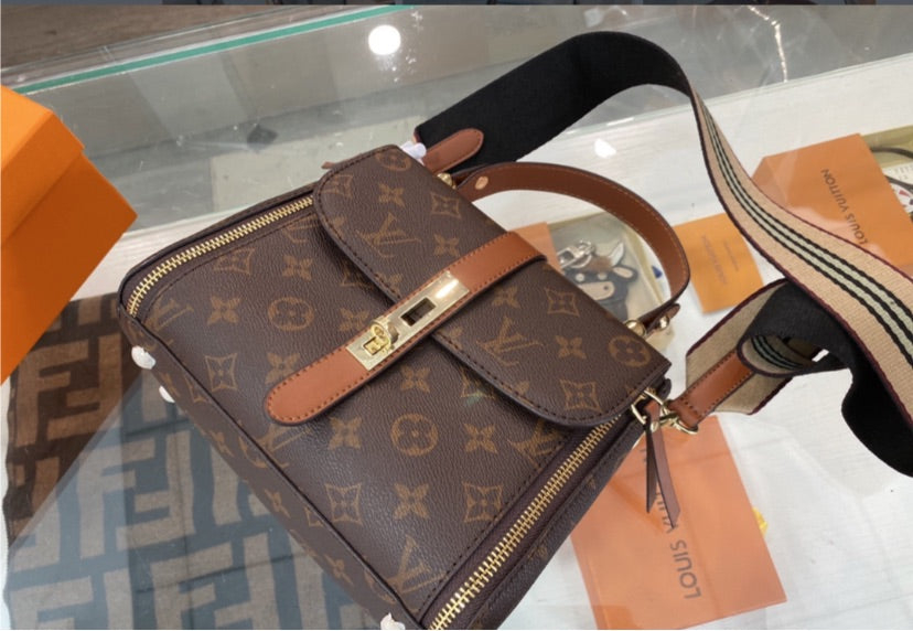 Leather LV a woman handbag