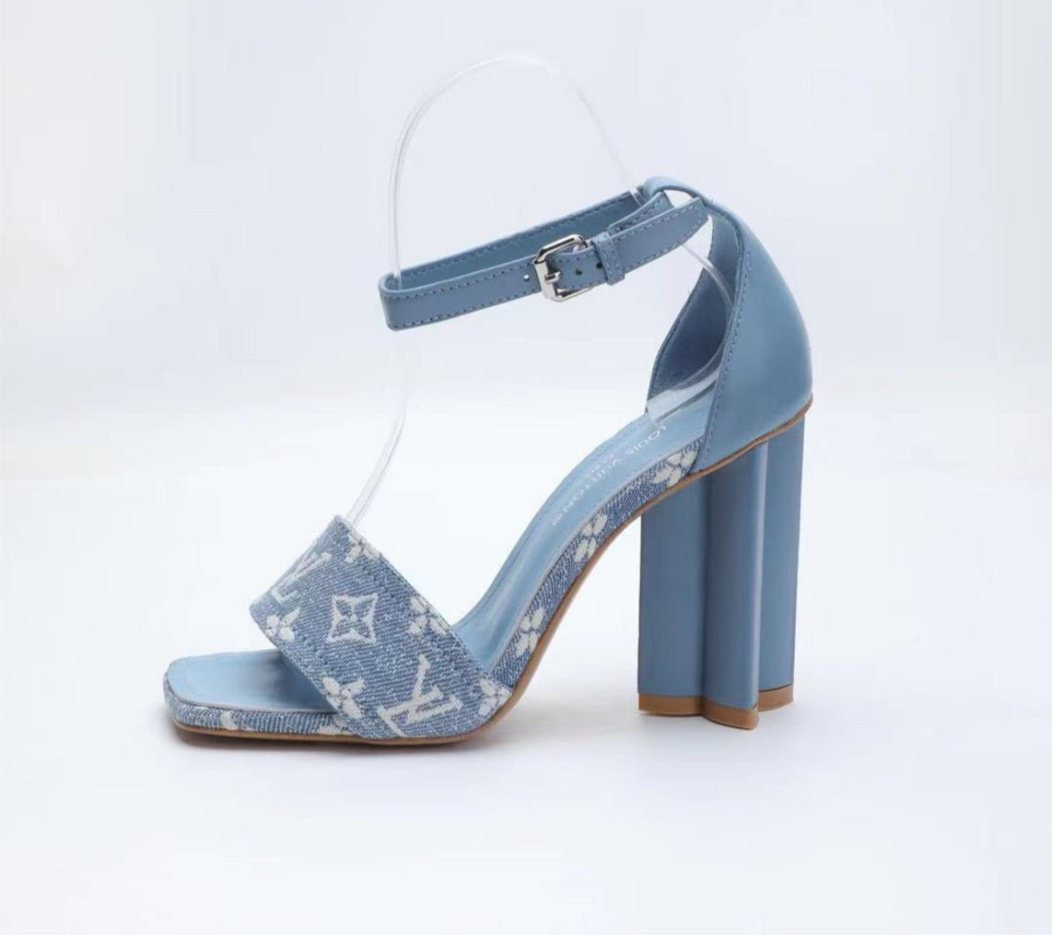 Denim blue LV woman shoe
