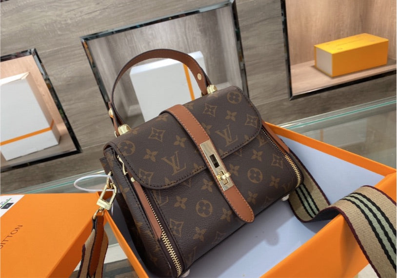 Leather LV a woman handbag