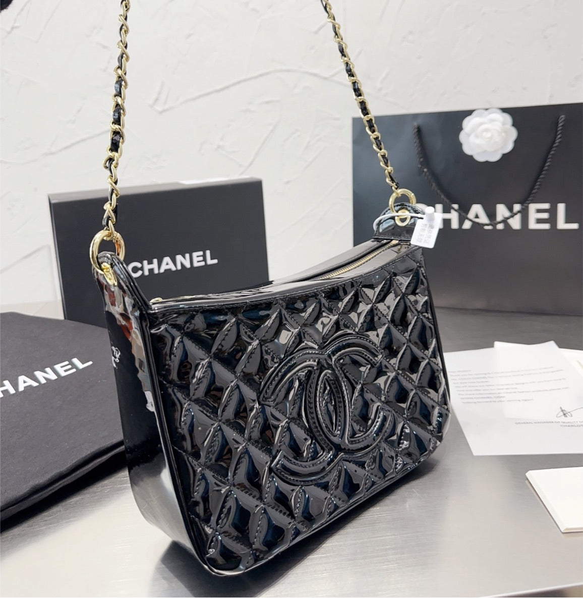 Patten leather Chanel woman handbag