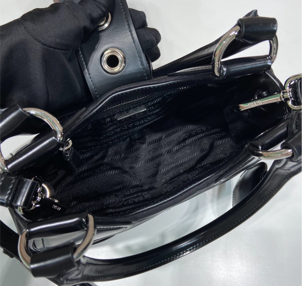 New Prada woman shoulder handbag