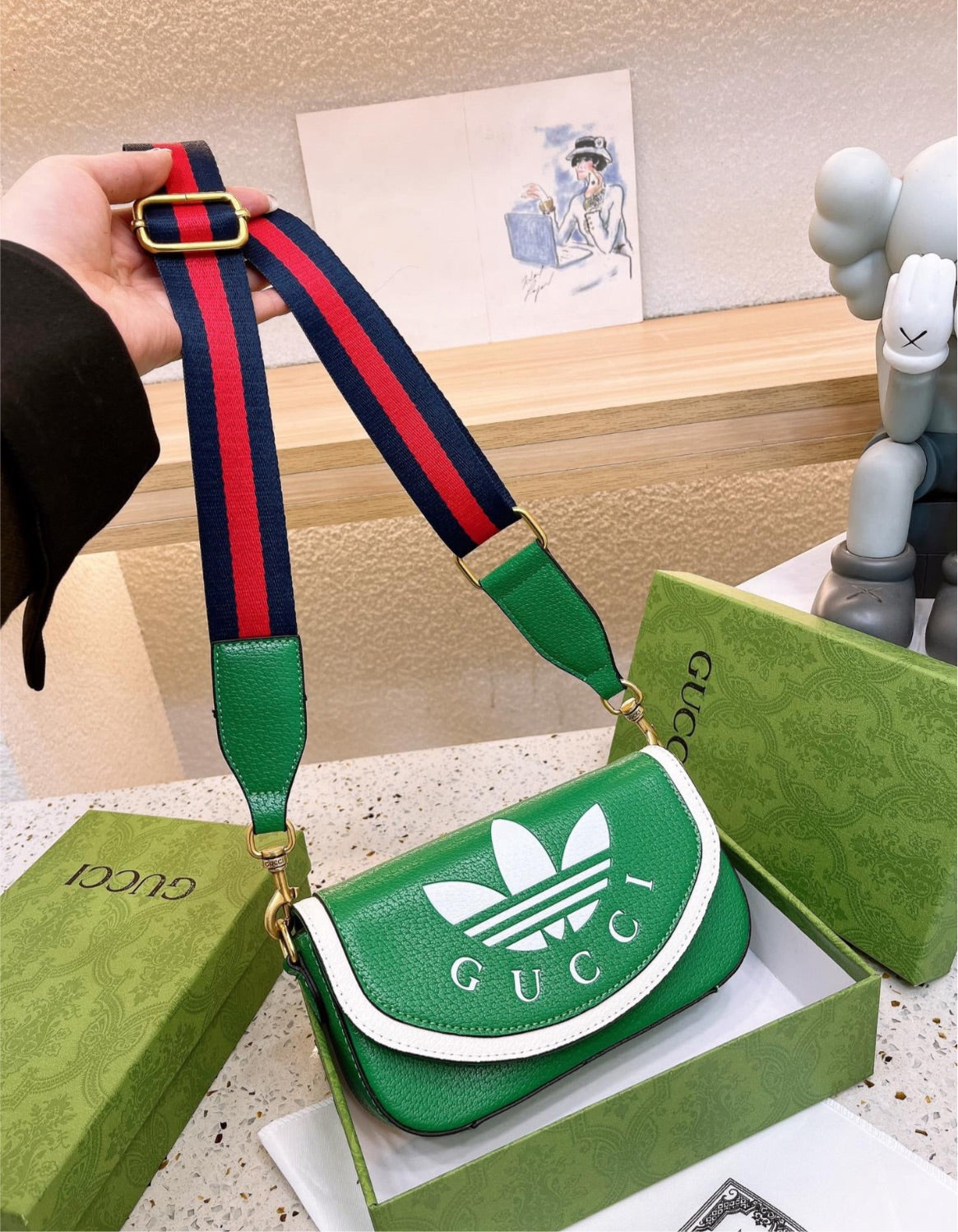 Leather Gucci woman crossbody