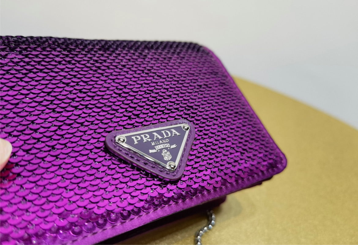 Purple Prada crossbody