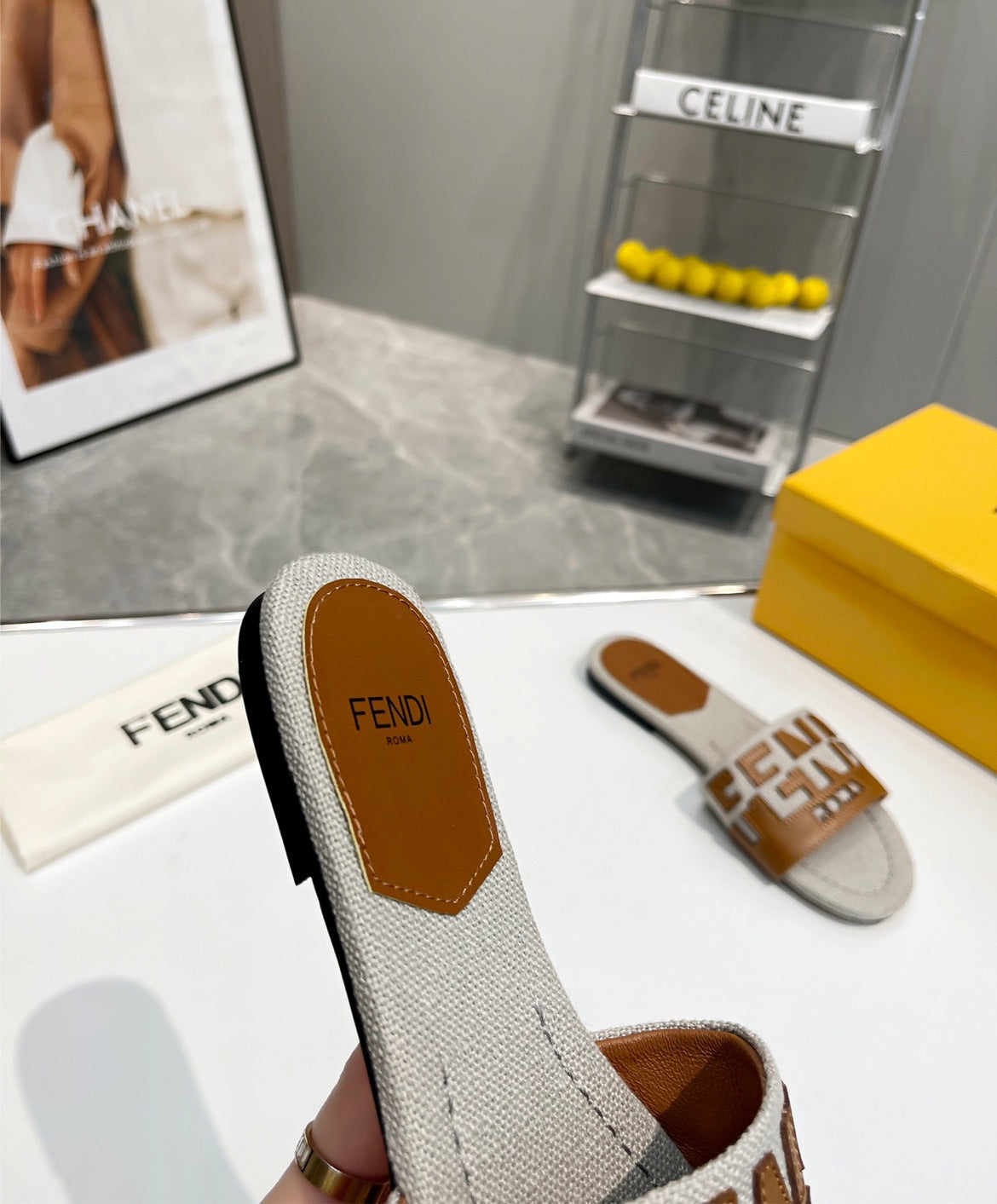 Brown Fendi sandal