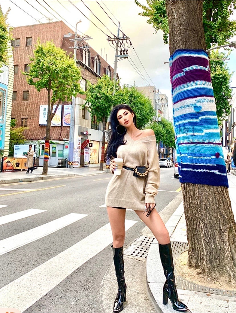 Crocodile pattern vintage leather waist handbag