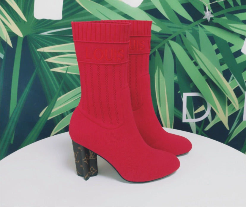 Red LV woman Boots