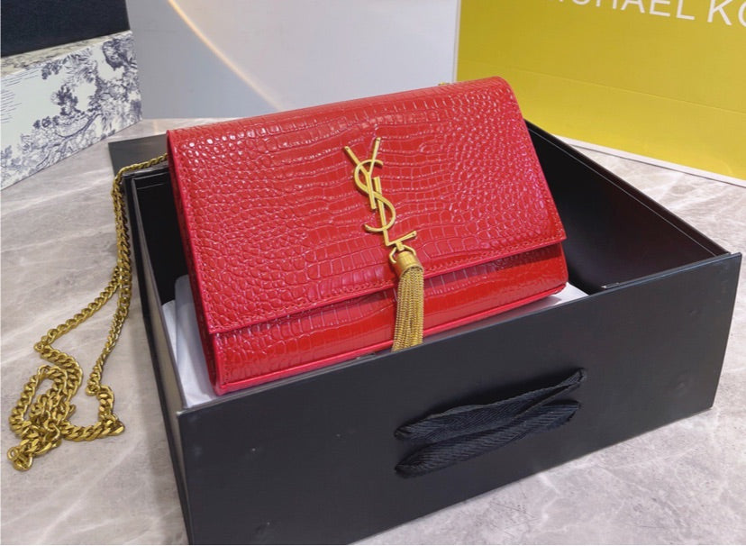 Leather YSL ladies handbag