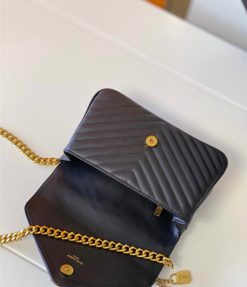 Genuine leather YSL woman handbag