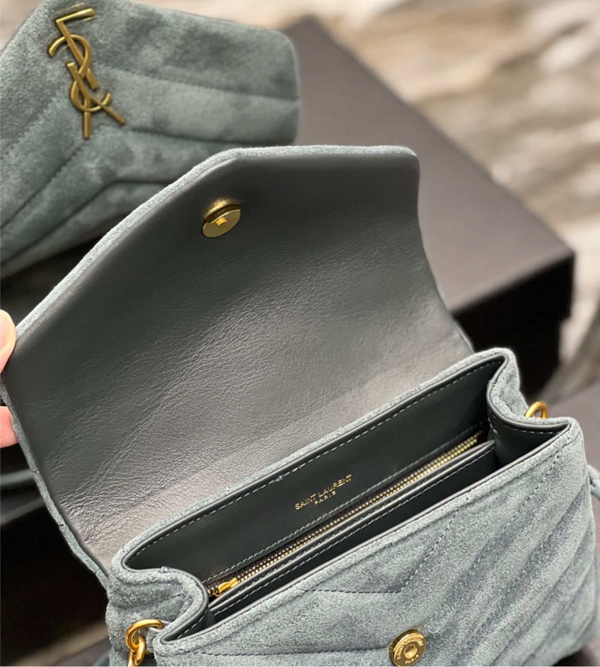 YSL woman shoulder handbag