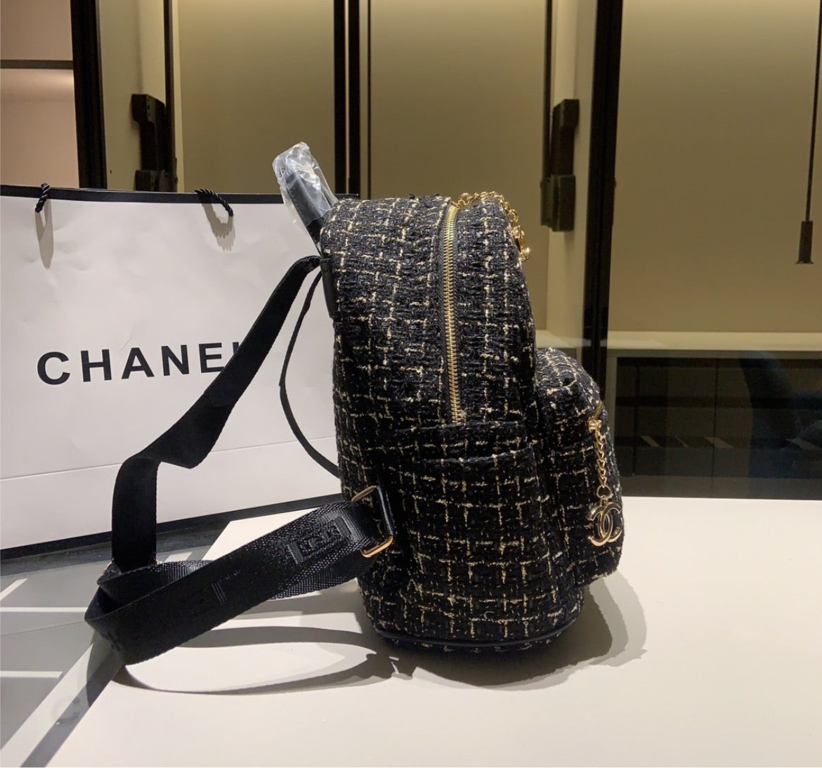 Chanel woman backpack