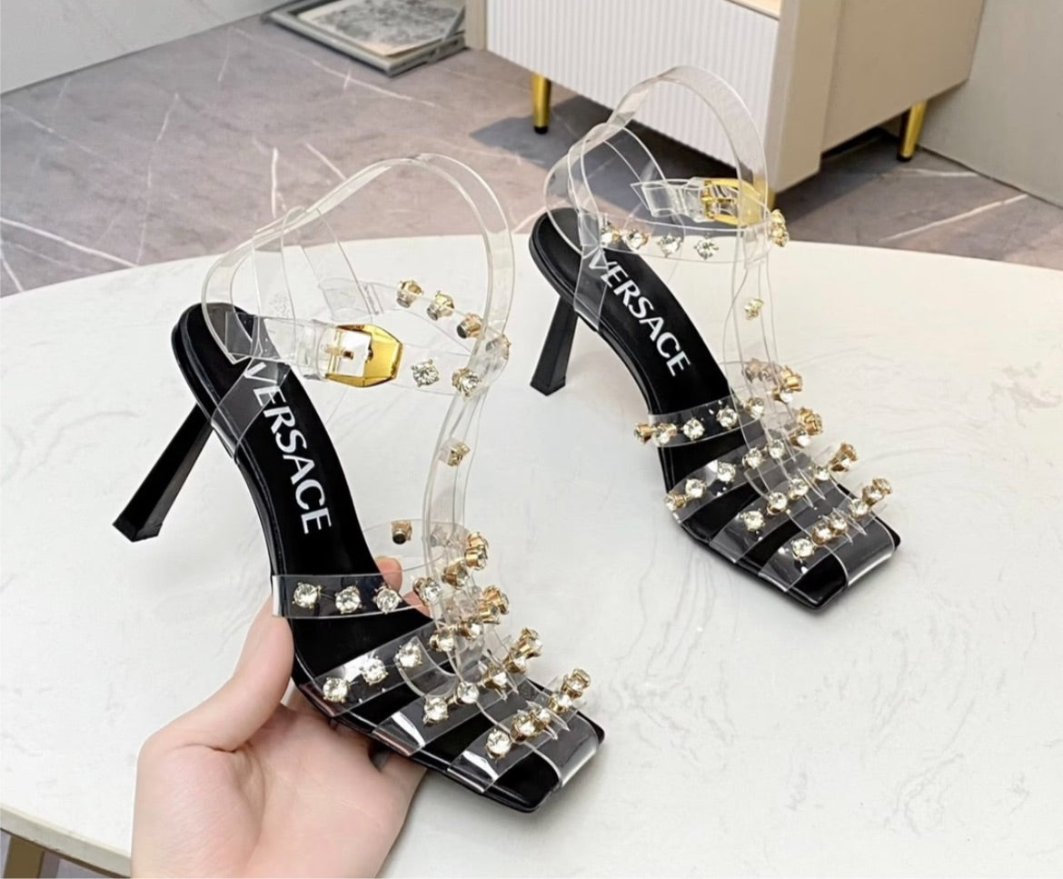 Versace Woman transparent shoes