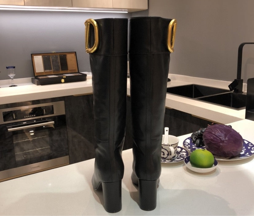 Black LV woman boots