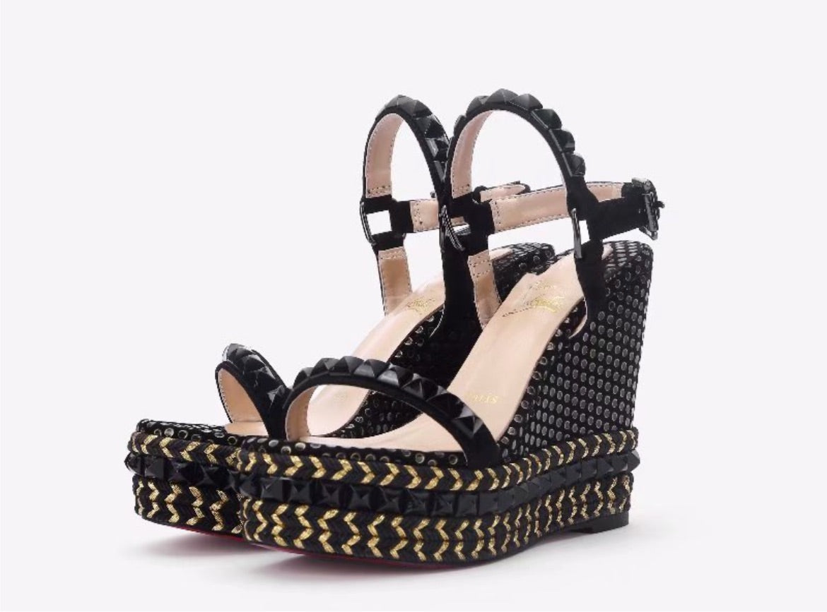 New woman red bottom Wedge sandal