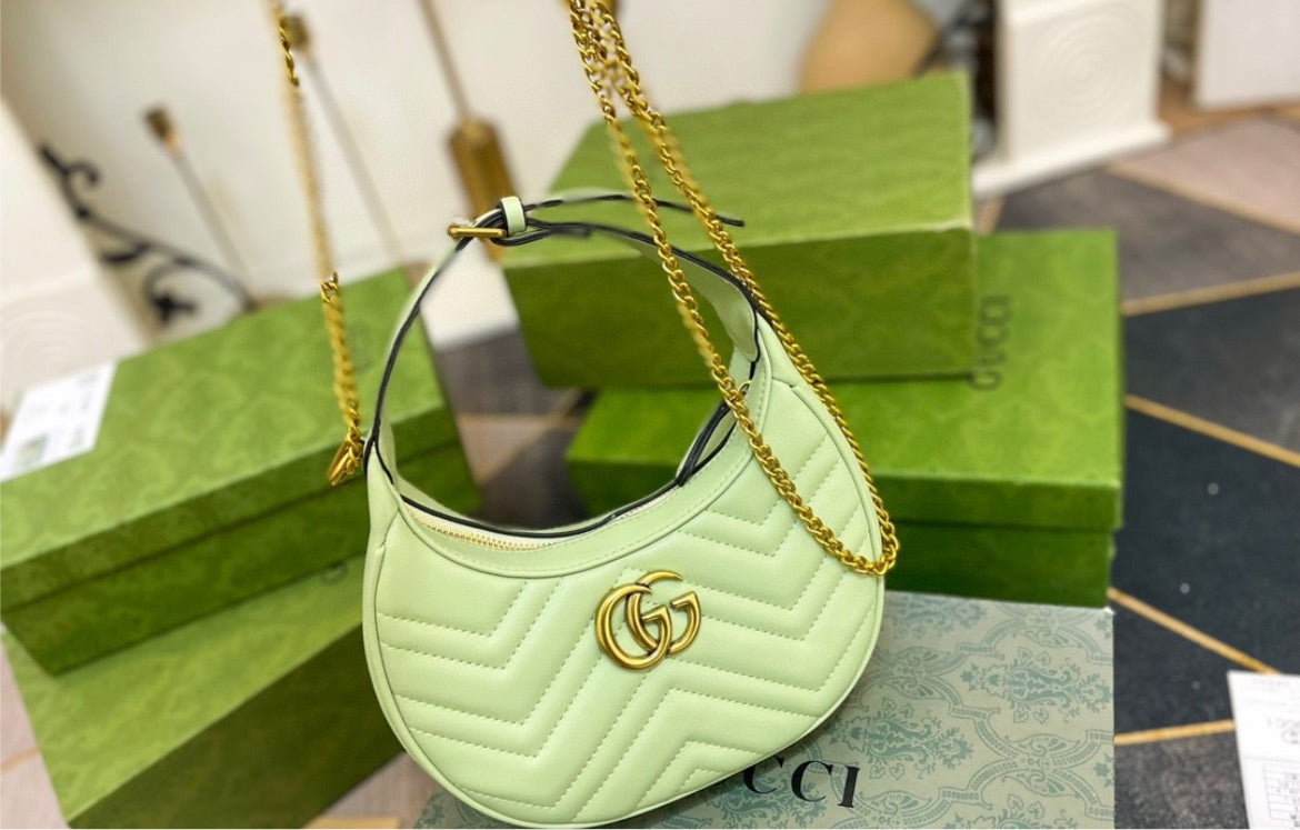 Hello Green Gucci woman shoulder handbag