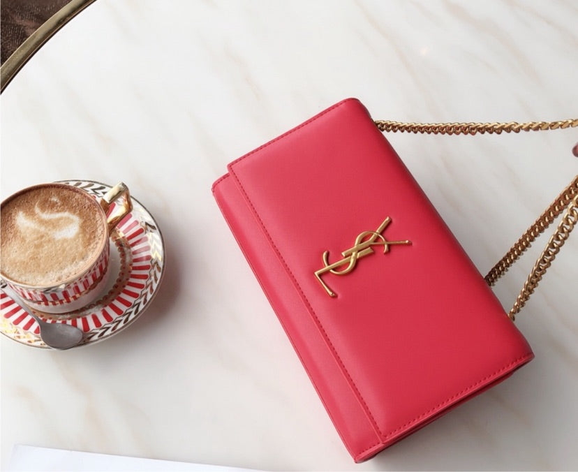 Red Leather YSL ladies Handbag