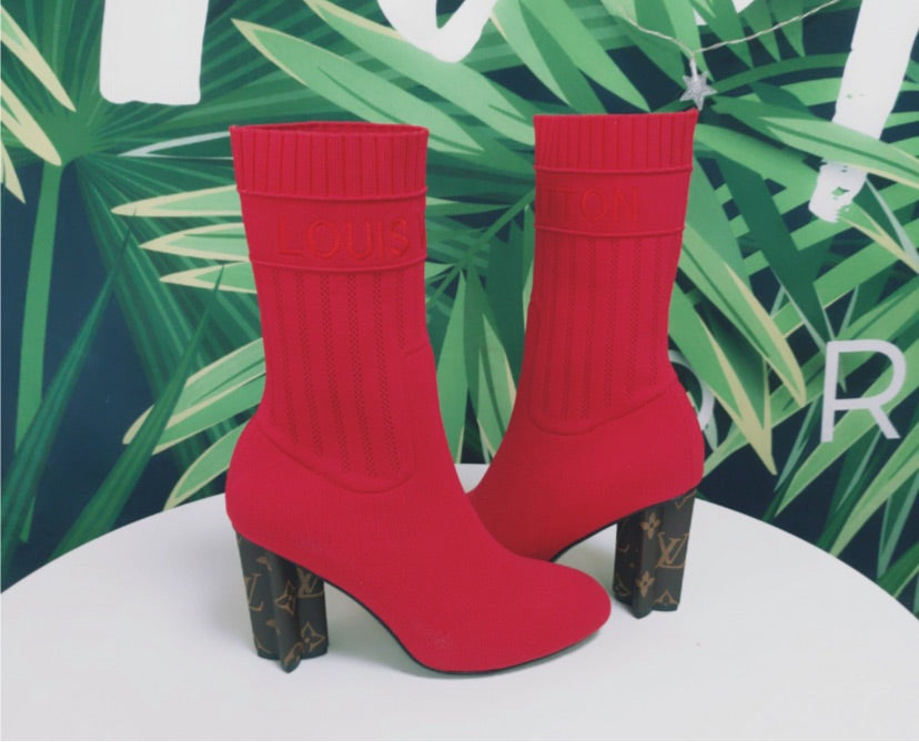 Red LV woman Boots