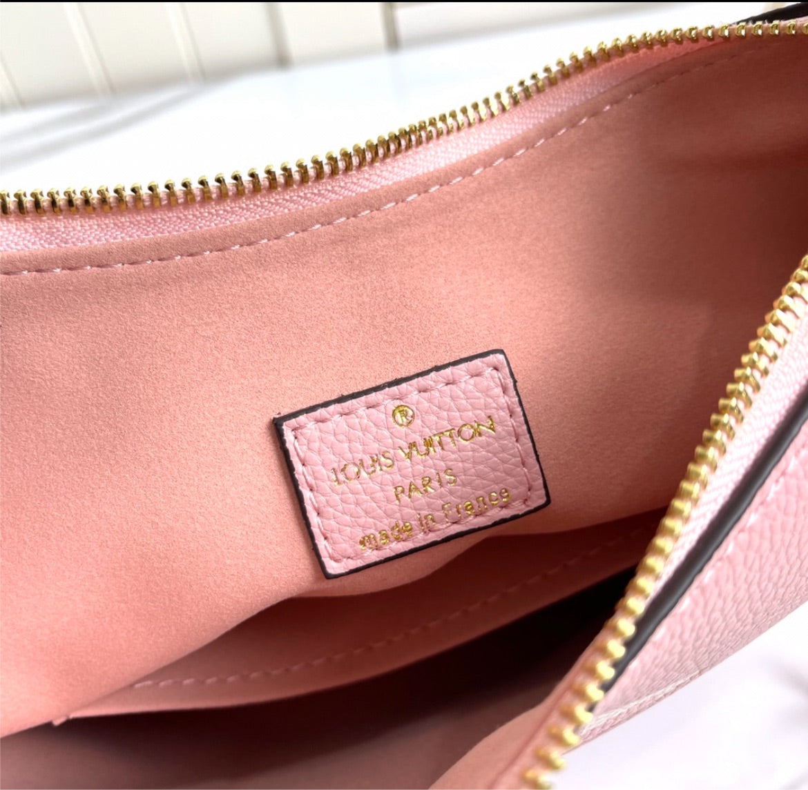 Pink woman LV a shoulder handbag