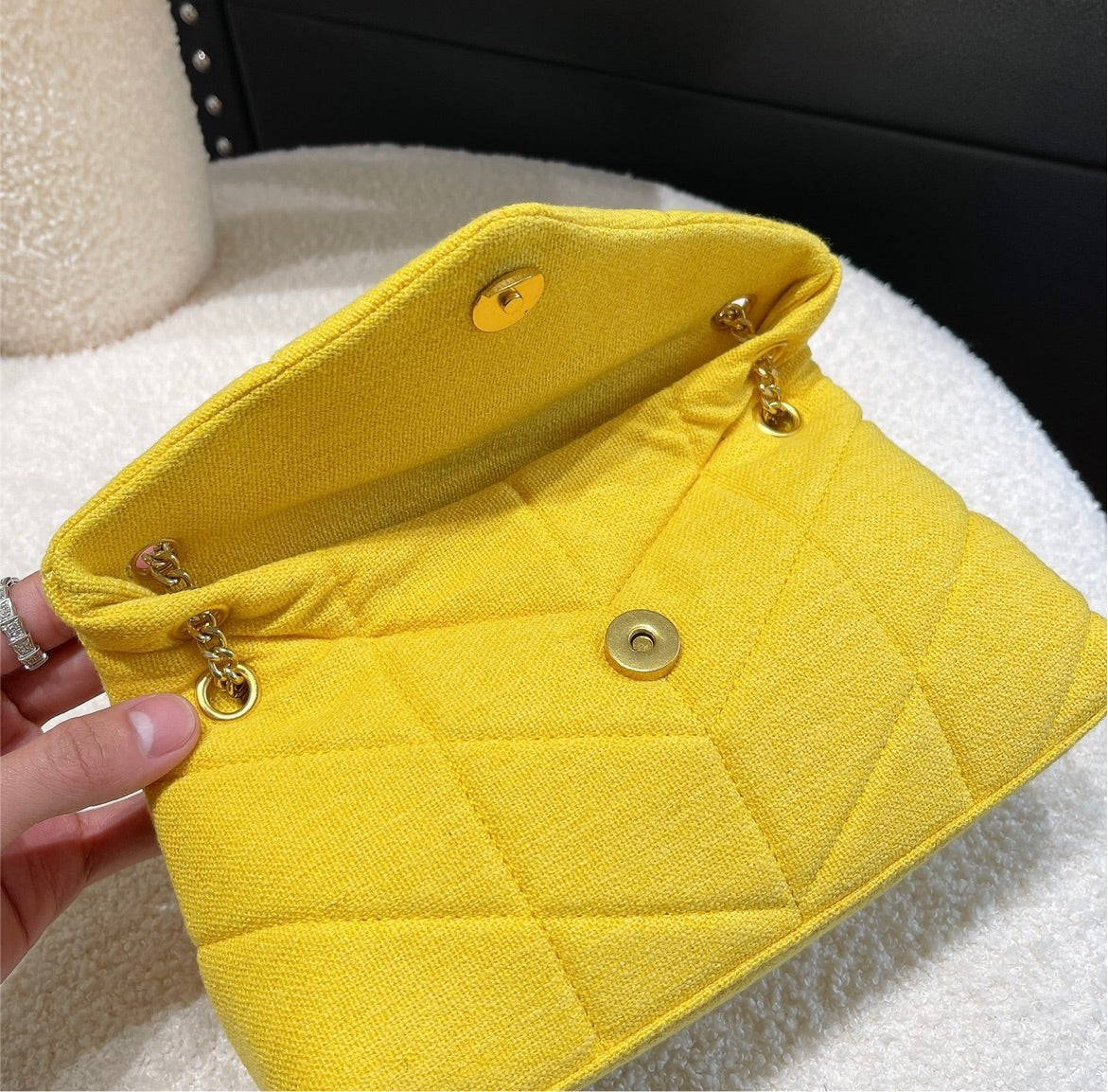 YSL woman shoulder handbag