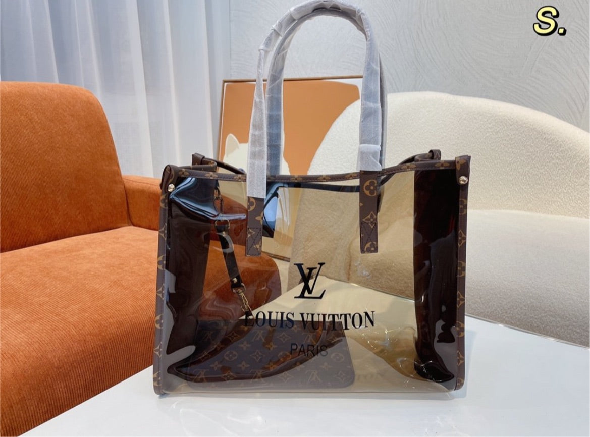 Large Transparent LV woman handbag