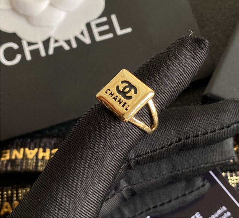 Gold plate Chanel ring