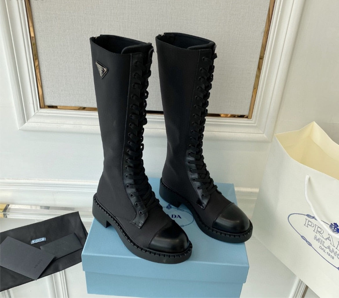 Black Prada boots
