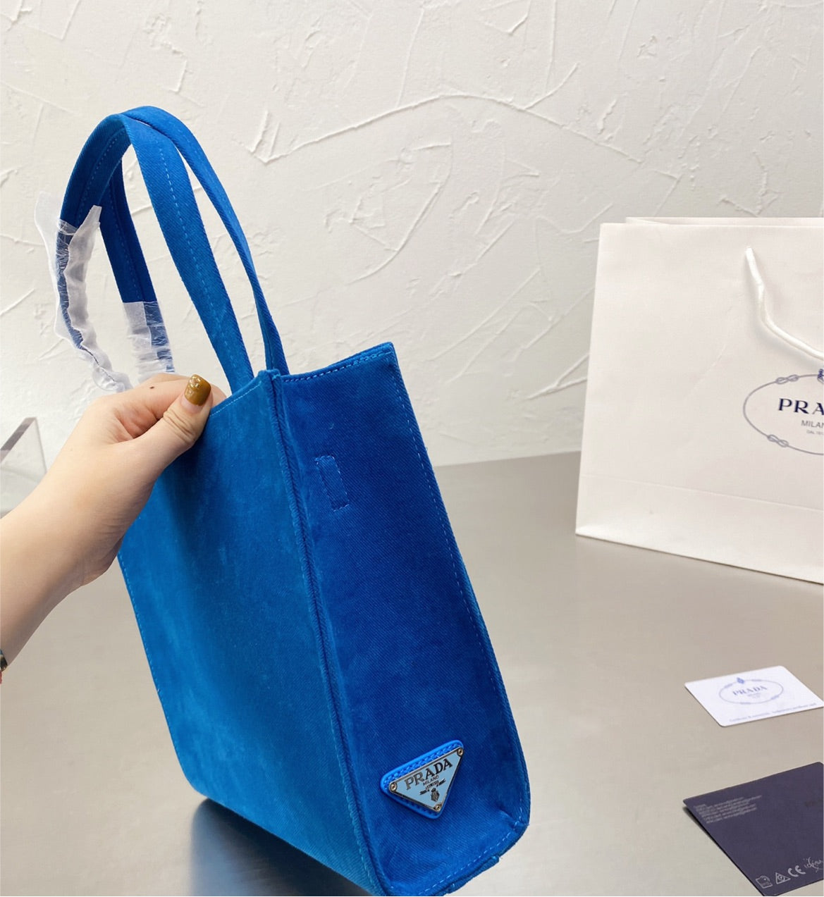 Prada Woman Blue Handbag