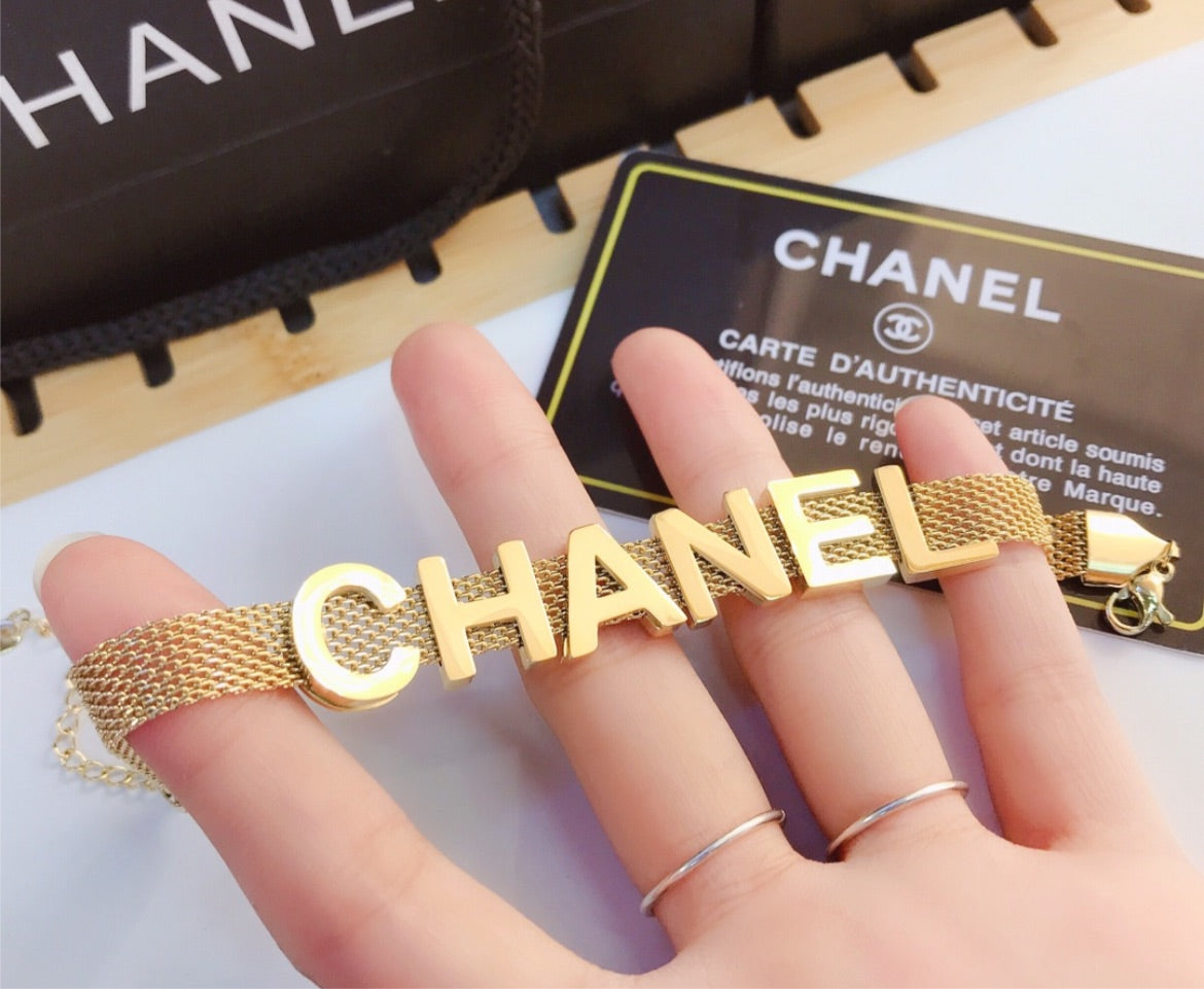 Chanel gold plate bracelet