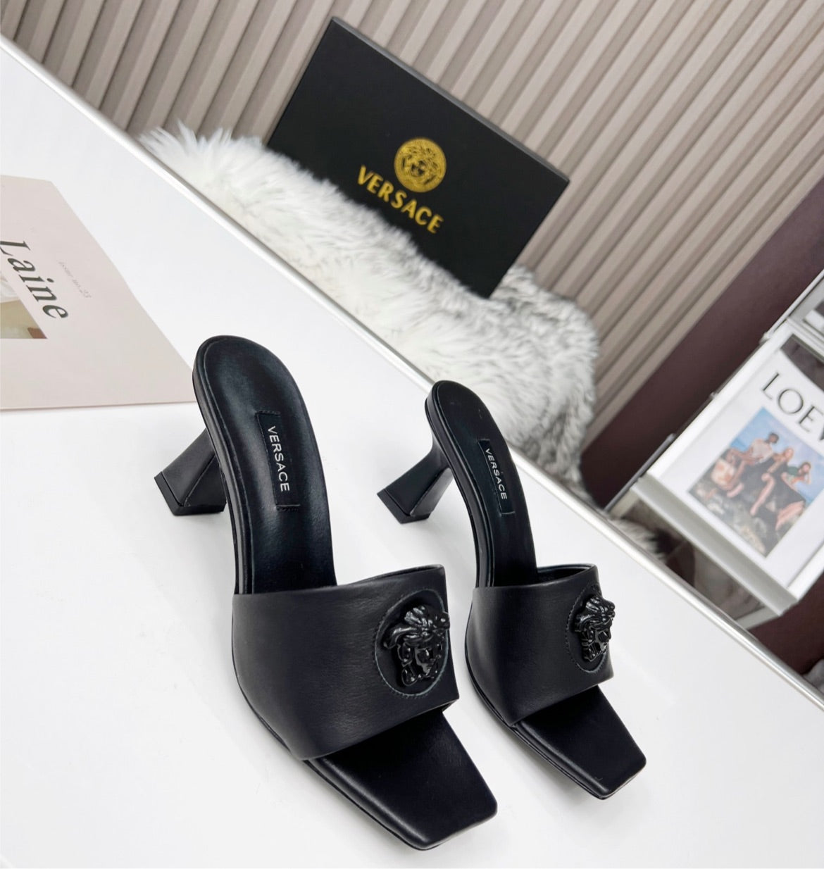 Black Versace woman shoes