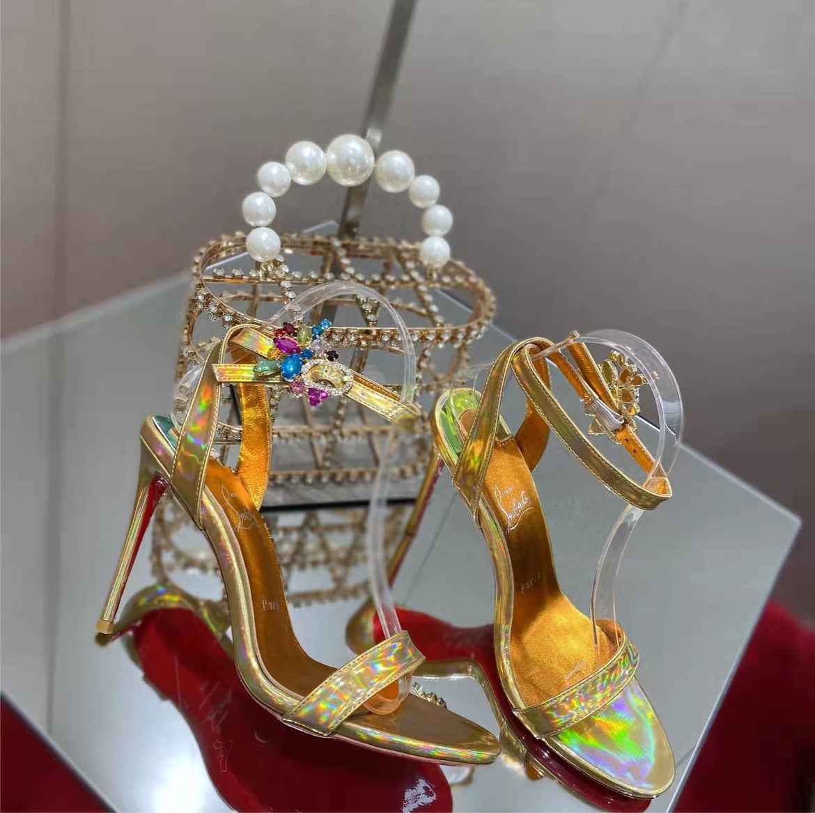 New woman Red bottom heels